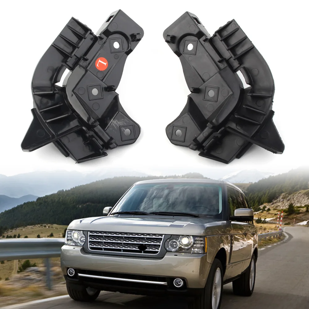 

2Pcs Gloss Black ABS Auto Front Bumper Support Bracket Left + Right for Land Rover 2010 2011 2012 Range Rover