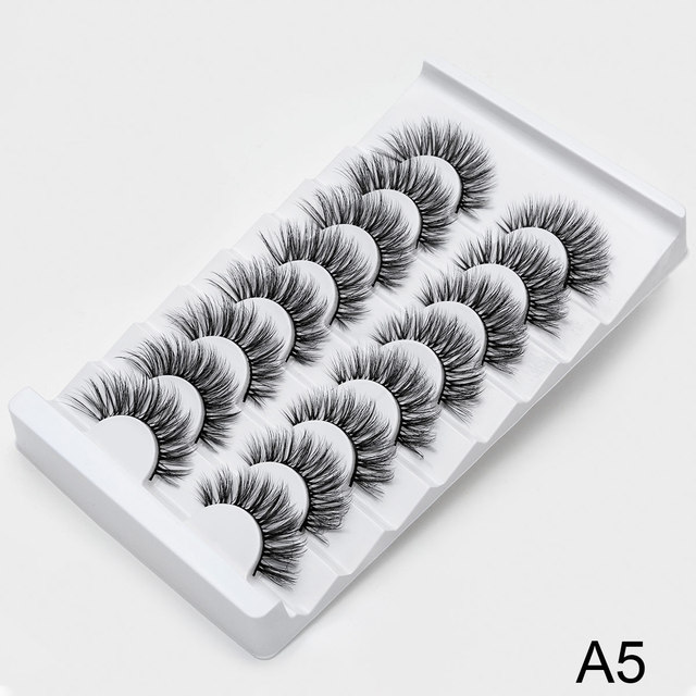 3D Faux Mink Lashes Natural False Eyelashes Dramatic Volume Fake Lashes Makeup Eyelash Extension Silk Eyelashes