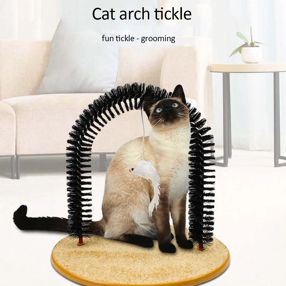 

1pc Pet Cat Arch Hair Grooming Scratcher Toy Self-Groomer Toy Massage Scratching Pet Cat Scratches Hair Brush 5