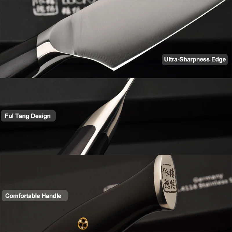  Chef Gyuto knife Kitchen Germany 1.4116 Stainless Steel 8 inch Cleaver Fish Fillet Meat Cutter Slic - 32792023722