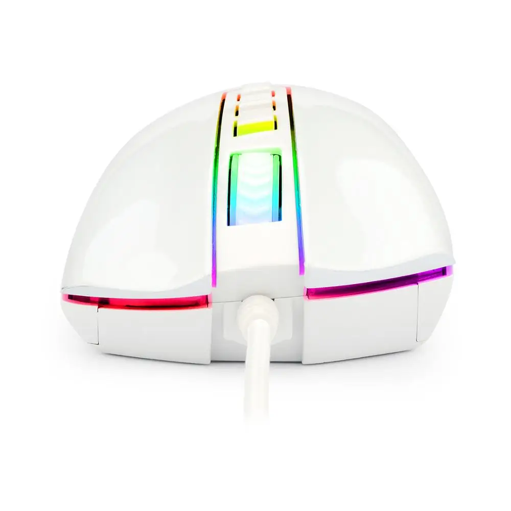 Игровая мышь Redragon M711 Cobra RGB версия белого цвета, Проводная оптическая мышь 10000 dpi с высокоточным входом, 7 макрокнопок