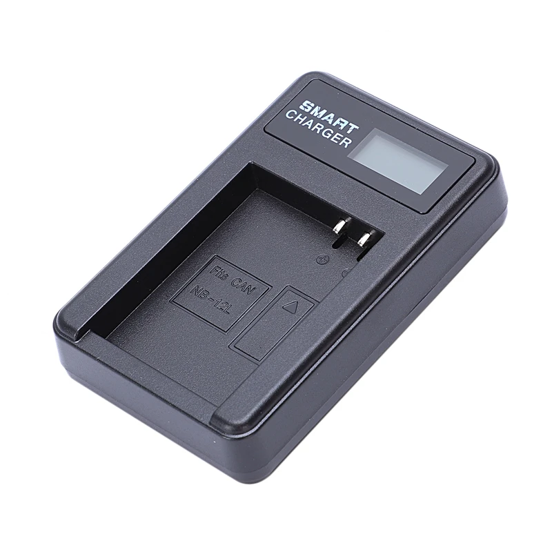 Зарядное устройство для камеры с ЖК-дисплеем с одним слотом и usb-кабелем для Аккумуляторов Canon Nb-12l