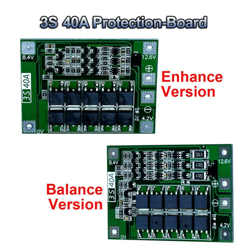 3 S/4S 40A литий-ионная батарея зарядное устройство PCB плата защиты BMS с балансом/усилением для бурового мотора Lipo сотовый Модуль платы