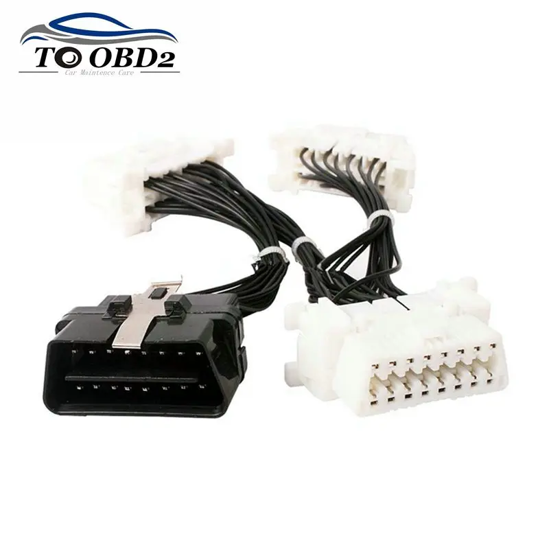 16 pin OBDII OBD 2 OBD2 сплиттер Удлинительный кабель к трем Женский Y адаптер 1 до 3 провода