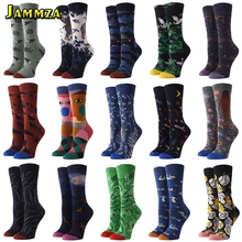 Женские носки большого размера с цветочным принтом Модные женские носки с забавными рисунками из мультфильмов высокого качества на осень и зиму брендовые кавайные носки