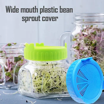 

New Sprouting Lid Food Grade Mesh Sprout Cover Kit Seed Growing Germination Vegetable Silicone Sealing Ring Lid For Mason Jar