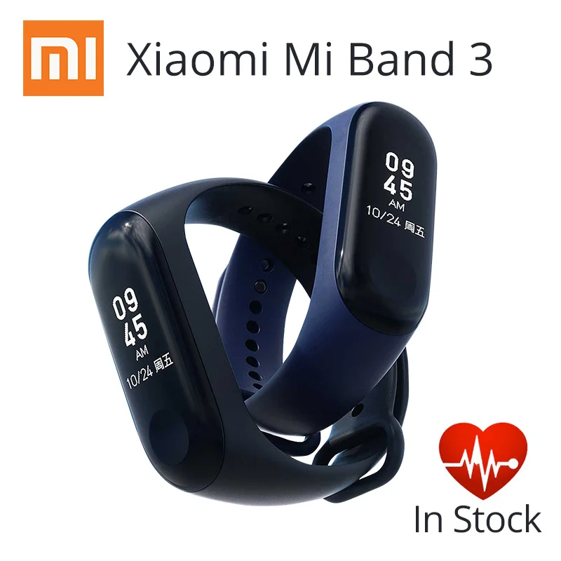 

Original Global Version Mi Band 3 Smart miband3 Bracelet Heart Rate Fitness Tracker Watch 0.78 inch OLED Display 20 Days Standby