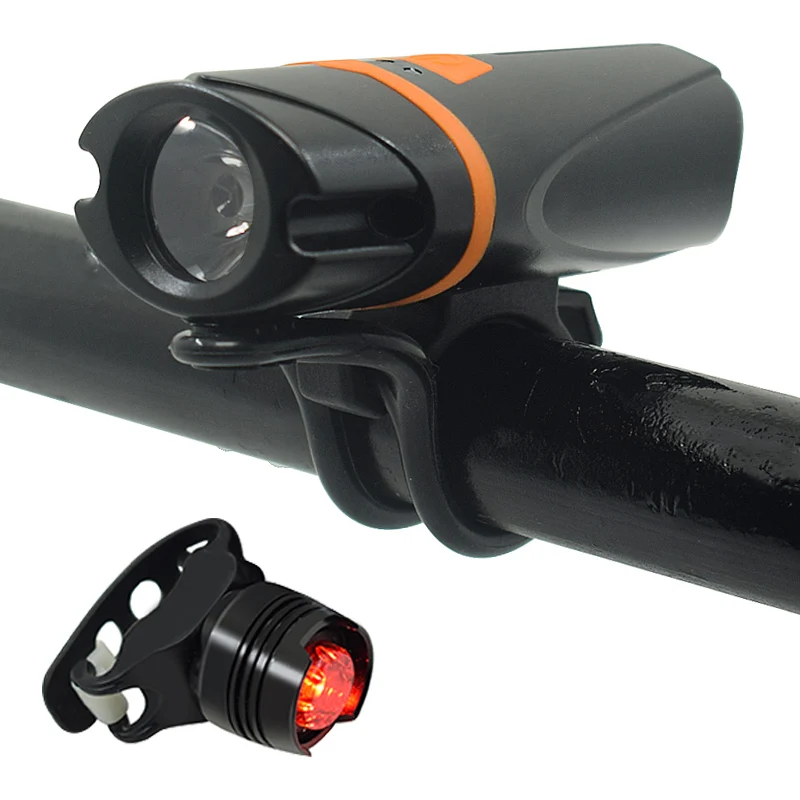 black taillight B T6 светодиодный велосипедный головной светильник USB велосипедный передний светильник перезаряжаемый велосипедный вспышка светильник фонарь Предупреждение ющей задней частью задний светильник s - Цвет: black taillight B