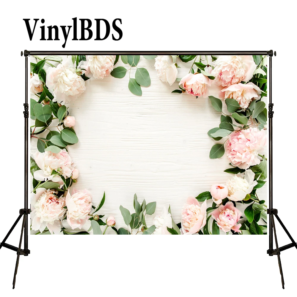 Vinylbds Background Photocall Bodas Personalizar Wedding Backdrop Flower White Wooden Flower Backdrop For Customized Photocall Flower Backdrop Photo Backgroundwedding Backdrop Flower Aliexpress