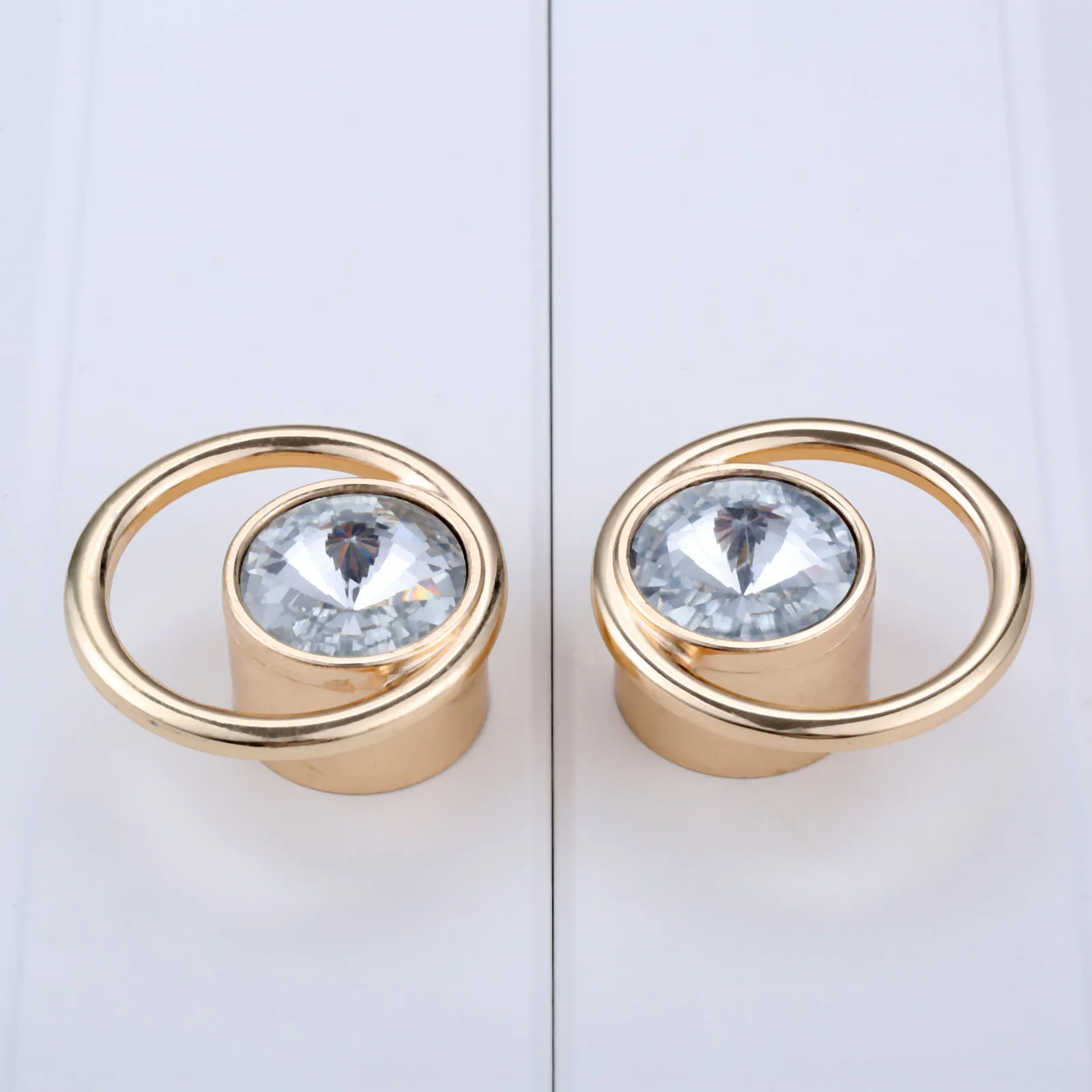 DRELD 1PC 49*26mm Diamond Crystal Glass Door Knobs Drawer Cabinet Wardrobe Furniture Kitchen Handle Knob Hardware | Обустройство дома