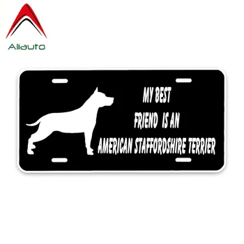 

Aliauto Car Sticker My Best Friend Is An American Staffordshire Terrier Dog Decal Cover Scratches for Mazda 6 Peugeot,15cm*7cm