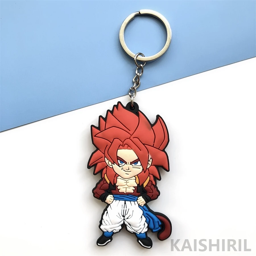 Мода Dragon Ball Z брелок ПВХ Аниме Супер Saiyan Goku брелок мультяшный фигурки Модель брелок для ключей кольцо