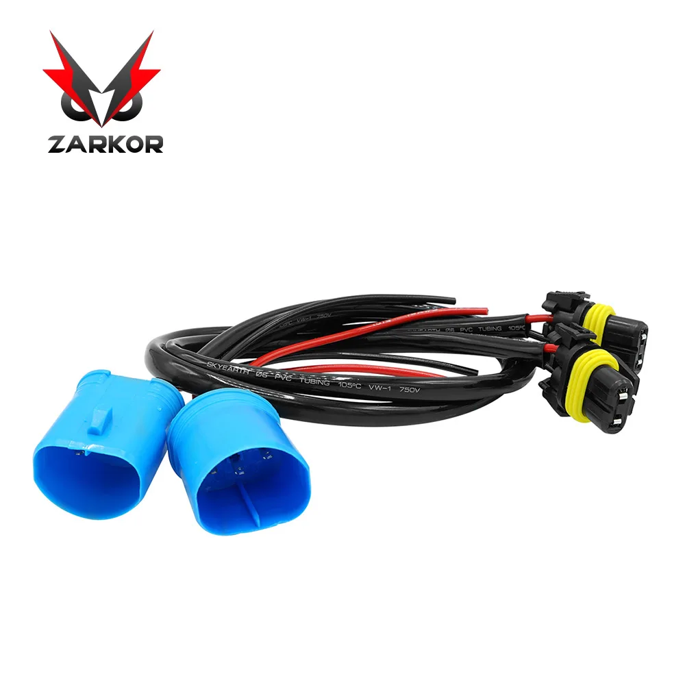 Zarkor 9007 HID Xenon bulb ballast extension relay harness 12V 24V 35W 55W 100W Auto HID Conversion Kit Xenon Lamp