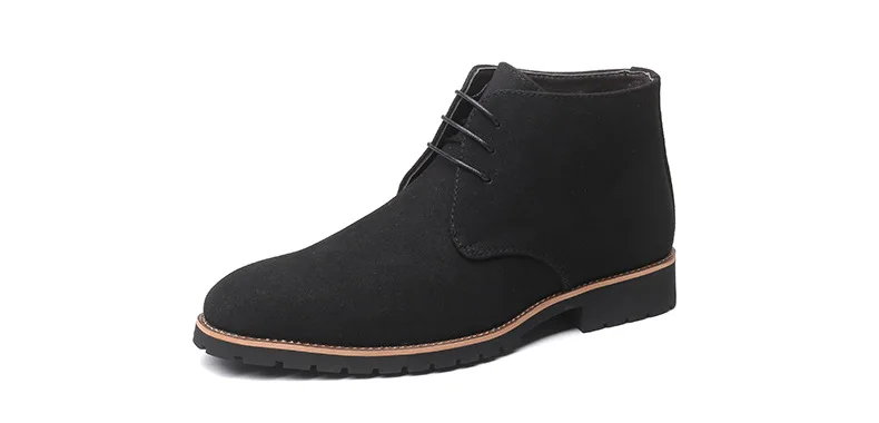 Men's Ankle Chelsea Boots - Cow Suede Leather, Slip-On Style - true deals club