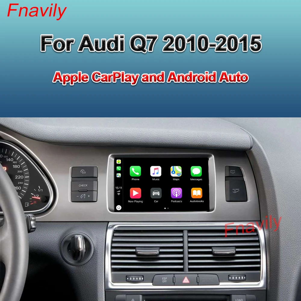 Fnavily OEM модернизированная Беспроводная коробка CarPlay Waze карта Google для Audi Q7 Apple и Android