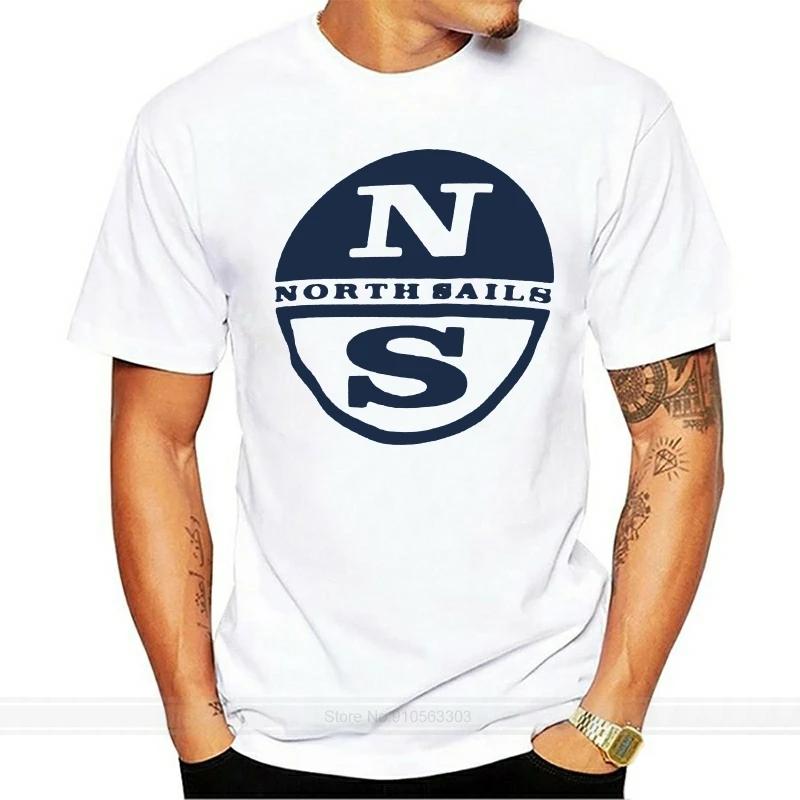 Мужская футболка North Sails s хлопковая Повседневная с круглым вырезом забавная