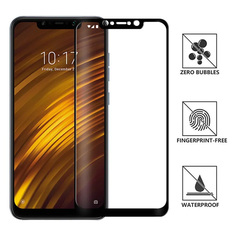 Tempered Glass Only 3-в-1 чехол+ Камера ззащитное стекло на Покофон Ф1 стекло Xiaomi Pocophone F1 Экран Защитная линза стекло Покофон Ф1 стекло xiaomi pocophone f1 Камера стекло 6,18" - Цвет: Tempered Glass Only