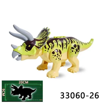 

Building Blocks Green Triceratops Blue Dinosaur Silver Grey Tyrannosaurus Rex Figures For Children Toys 33060-25 33060-26