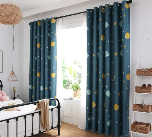 

Blackout Curtain Universe Star Bedroom Curtains Thermal Window Printing Curtains For The Living Room Housing Curtains Children