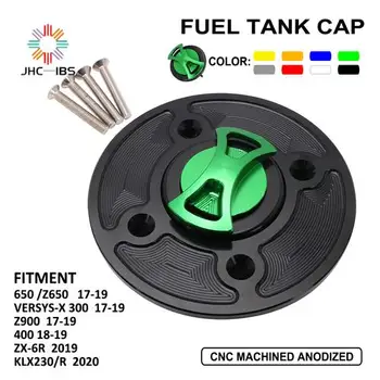 

CNC Gas Fuel Tank Cap Cover Motorcycle For Kawasaki NINJA 650 Z650 VERSYS-X 300 Z900 NINJA400 2017-2019 ZX-6R 2020 KLX230 R