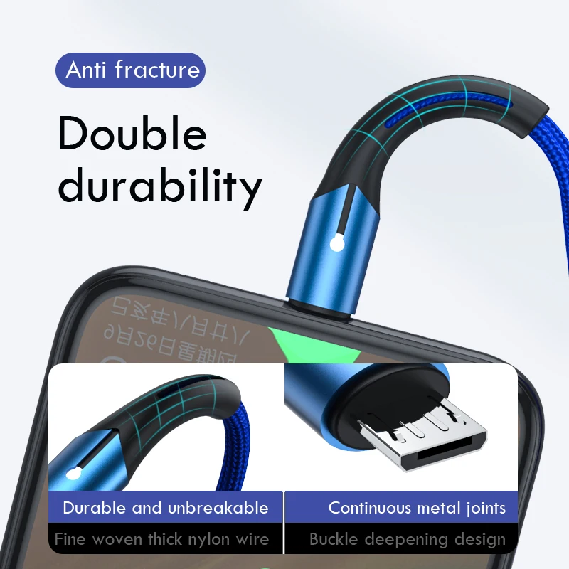 Micro USB кабель 3A Быстрая зарядка USB синхронизация данных мобильный телефон адаптер зарядное устройство кабель для samsung huawei Xiaomi Redmi кабель для телефона Android