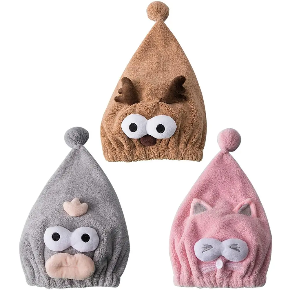 

Microfiber Bath Towel Hat Hair Quick Drying Towel Hat Quick Dry Shower Cap Strong Absorbent Drying Ultra Soft Hat