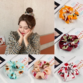 

Ruoshui Boho Floral Elastic Hairband For Woman Hair Ties Flower Hair Scrunchies Girls Hair Accessories Headwear Hair Ornaments