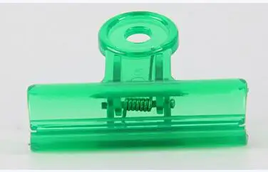 22mm Экологически чистый пластиковый зажим цветной прозрачный зажим офисный Канцелярский Зажим для билетов скрепки канцелярские аксессуары - Цвет: 22mm
