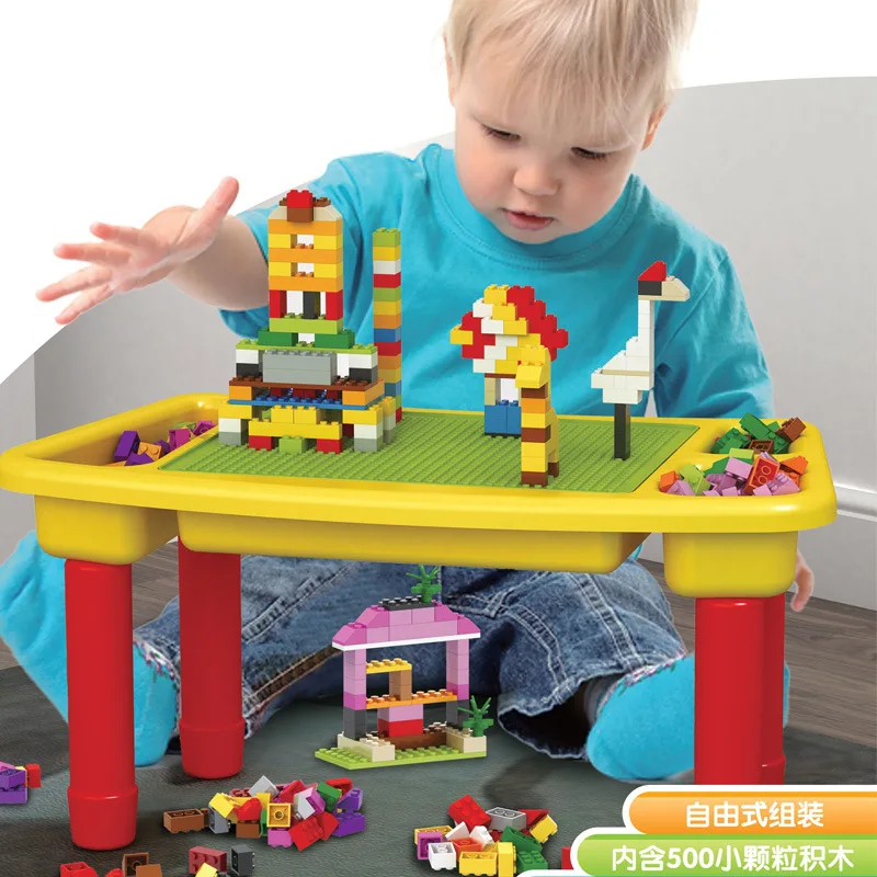 

Children Multi-functional Building Blocks Study Table Educational Toy Taiwan Large Particles Early Childhood Educational Assembl