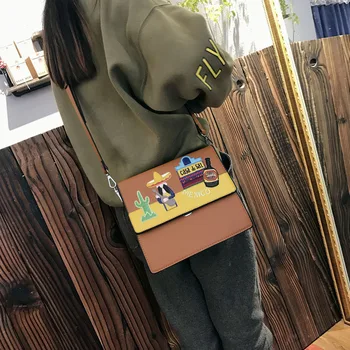 

2020 Women pu leather Crossbody Bags Embroidered organ luxury Messenger bags designer Shoulder Bag Small Flip Bag bolsa feminina