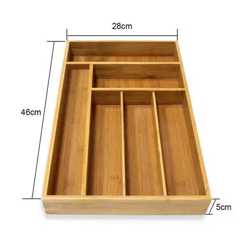 Бамбуковая коробка для ложек и столовых приборов 5 стилей органайзер кухонных
