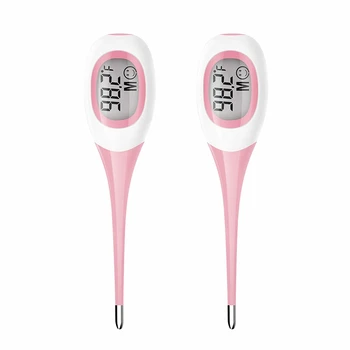 

2 Pcs Digital Thermometer, Kids Baby Adult Thermometer for Readings in 8 Seconds Temperature with Fever Indication LCD Display