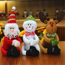 Рождественское красное вино бутылочные крышки сумки украшения Санта Снеговик Фигурки оленя крышка бутылки вина Рождество Новогодний декор стола