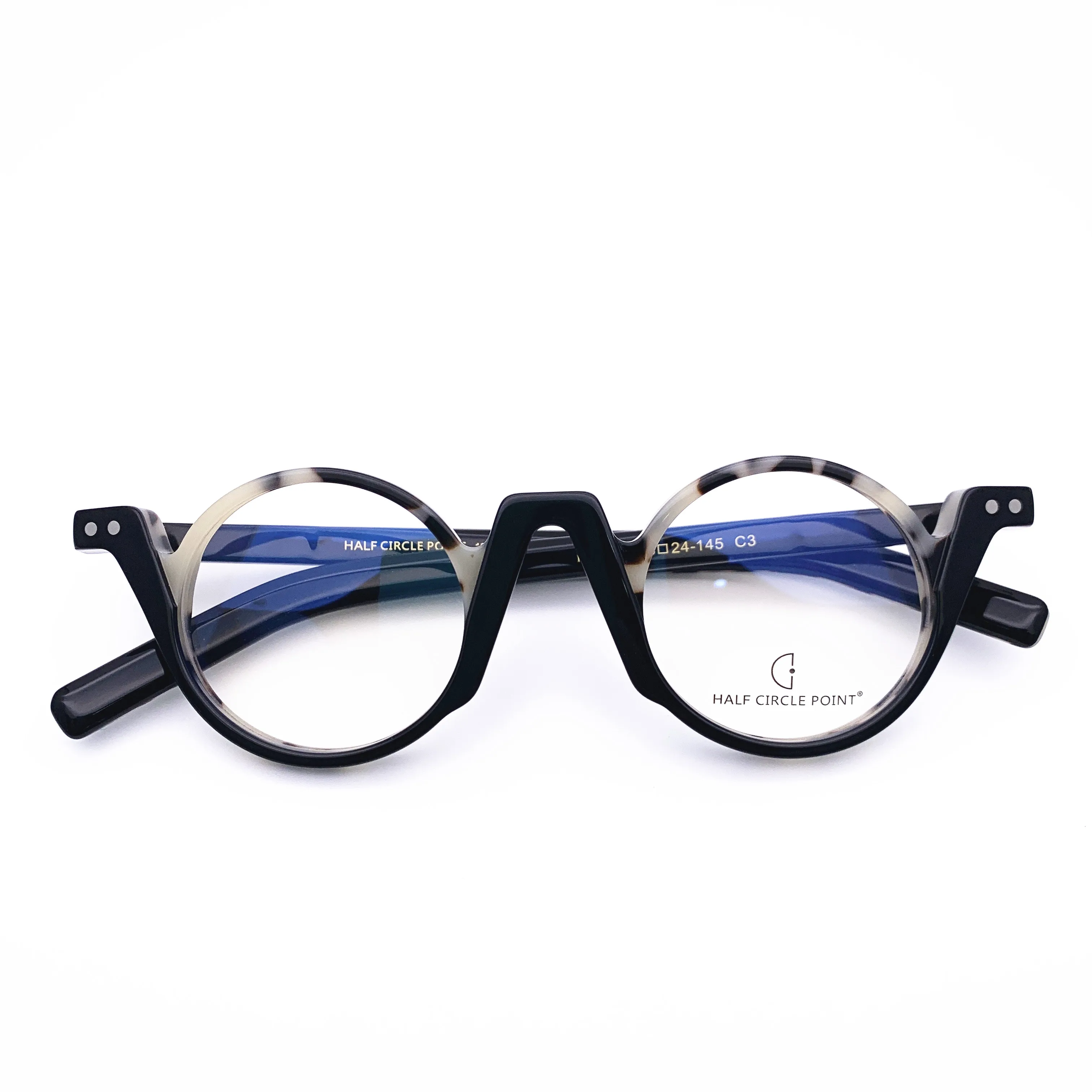 

Belight Optical Fancy Vintage Retro Acetate Mini Round Shape Colorful Acetate Design spectacle frame precription lens HP212