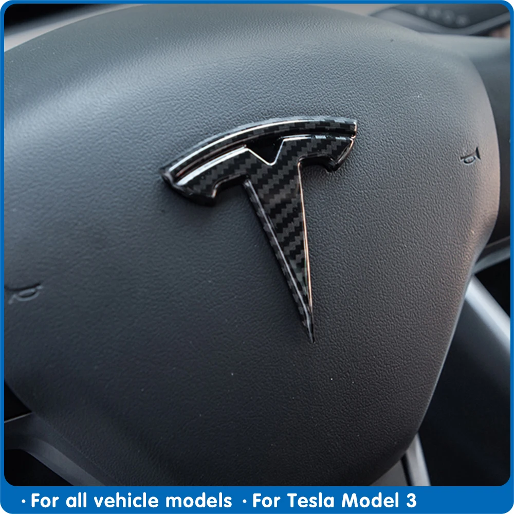 

Front Logo Accessories For Tesla model 3 Carbon Fiber ABS Model3 Car Front Rear Sticker Accessories Logo Model 2020 decoration