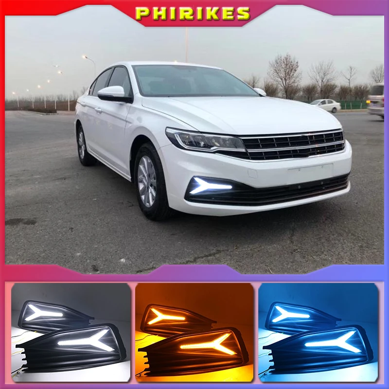 

For Volkswagen Bora 2019 2020 12V Day Lights LED DRL LED Daytime Running Light replace Fog Lamp Cover