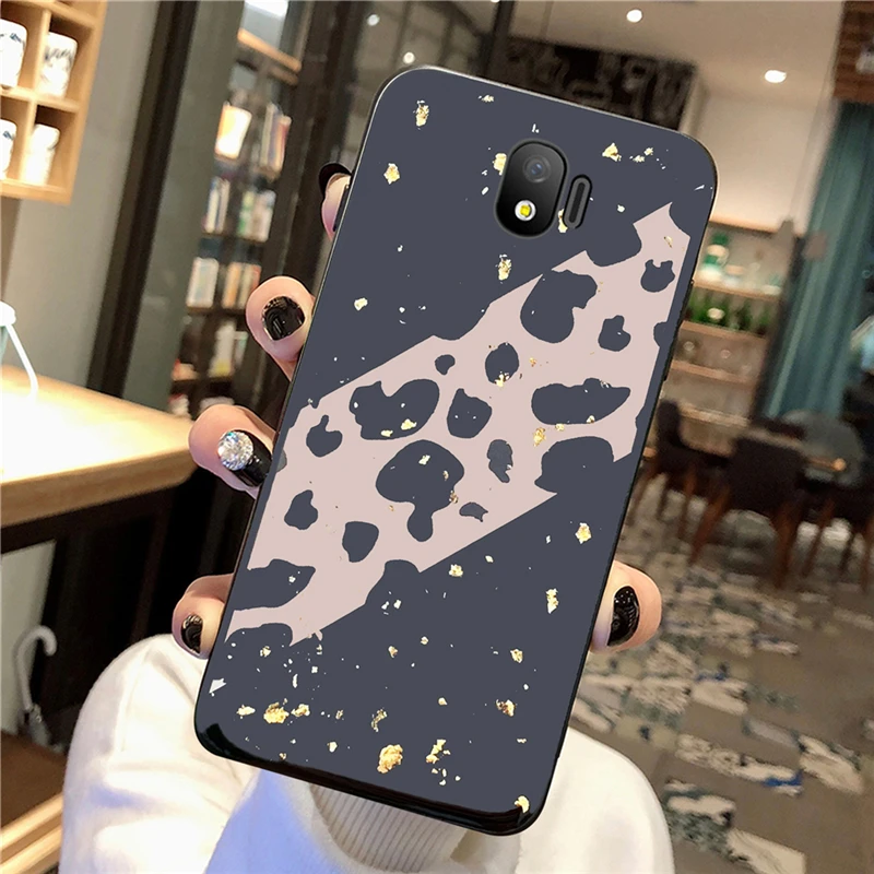 Для samsung Galaxy A50 чехол золото Фольга, леопард, чехол для телефона для samsung A50 A30 A70 M20 J4 J6 A6 Note 8 9 S8 S9 S10 плюс S10e