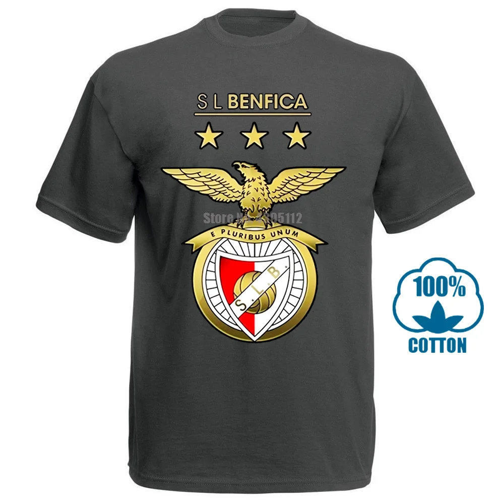 Мужская футболка модные футболки S L Benfica графическая забавная футболка Новинка Женская 015973 - Цвет: Темно-серый