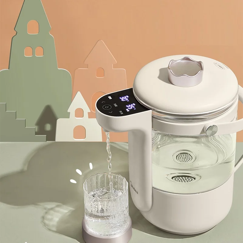 

220V 2L Household Electric Kettle Glass Portable Water Boiling Bottle Intelligent Water Kettle For DIY Drinking