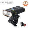 6000LM vélo lumière 2x XML-L2 LED vélo lumière avec USB Rechargeable batterie vélo avant lumière + guidon montage ► Photo 1/6