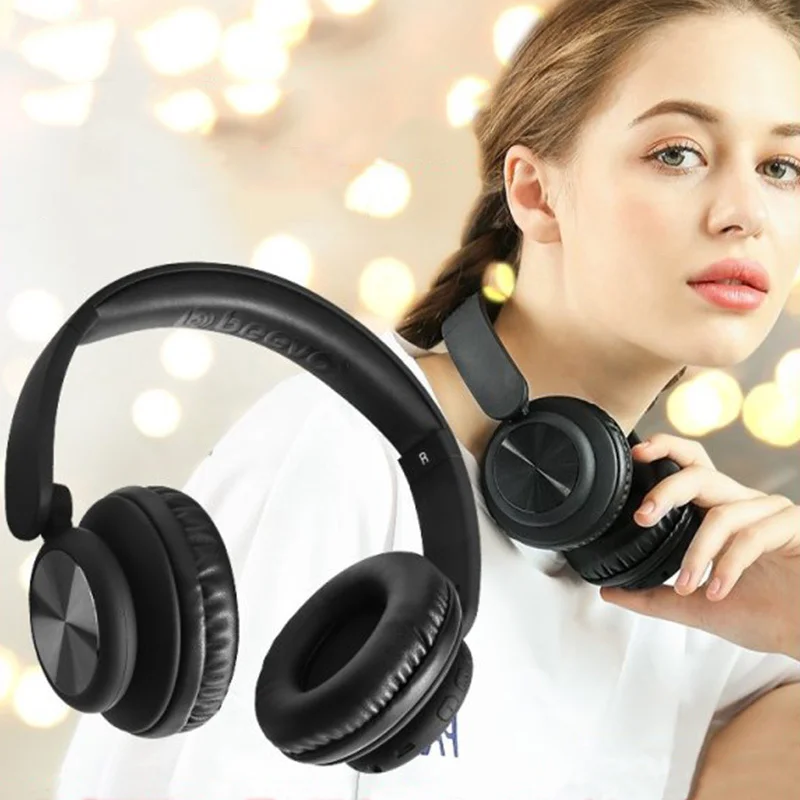 BEEVO наушники Bluetooth 5,0, беспроводная гарнитура, Накладные наушники с шумоподавлением на голову, игровая гарнитура для ПК, мобильного телефона
