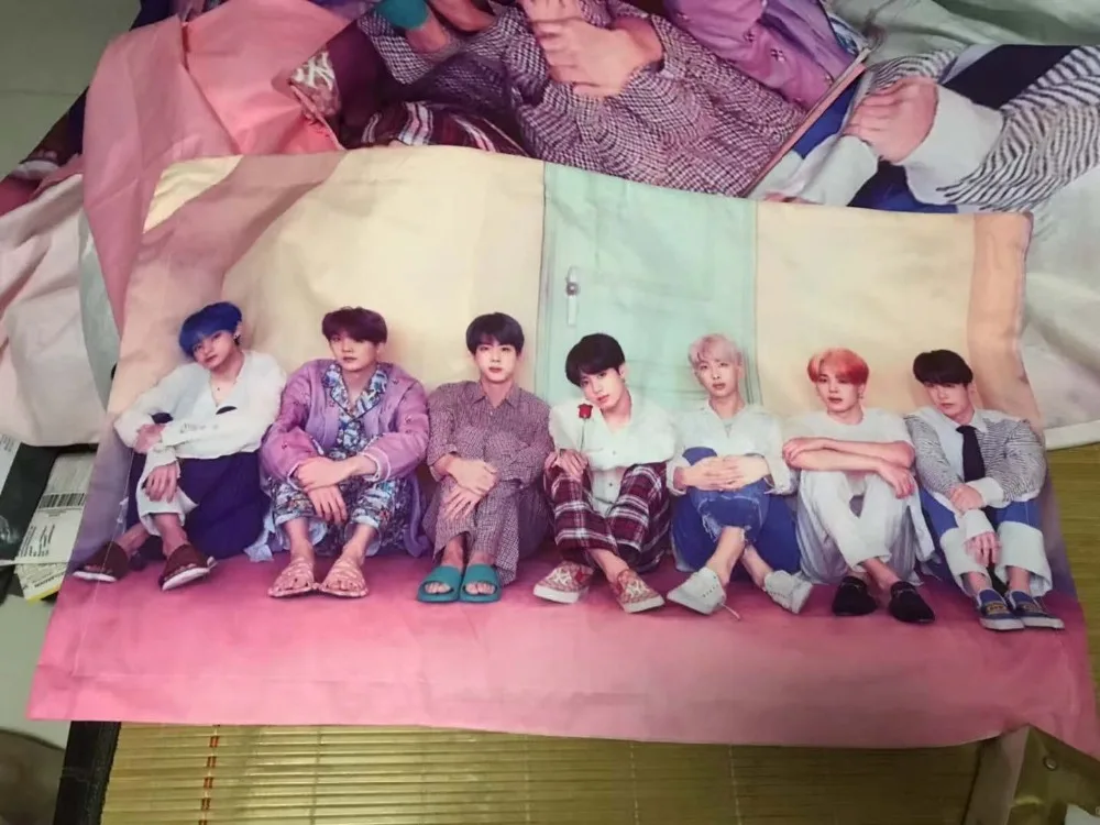 Kpop одеяло Bangtan мальчики из трех частей пододеяльник карта душа альбом периферийные постельные принадлежности покрывало набор