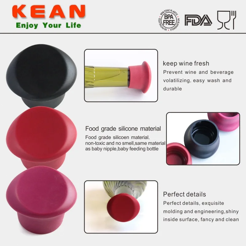 Силикагель красное вино пробка пищевого класса силикагель свежая крышка WineBottleStopper бутылка для приправ пробки бар прибор