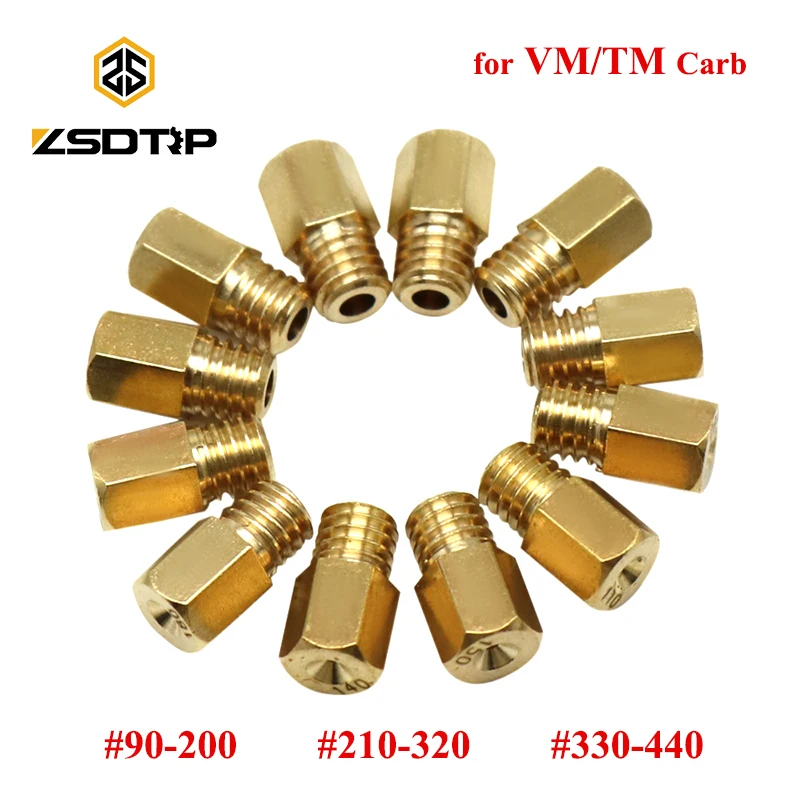 ZSDTRP 12 шт. шестигранные главные форсунки для MIKUNI VM TM TMX карбюратор мотоцикла