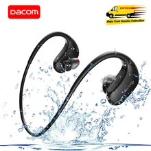 Dacom l05 esportes sem fio fone de ouvido graves profundos fone de ouvido bluetooth embutido microfone ipx7 impermeável correndo fone de ouvido para iphone samsung