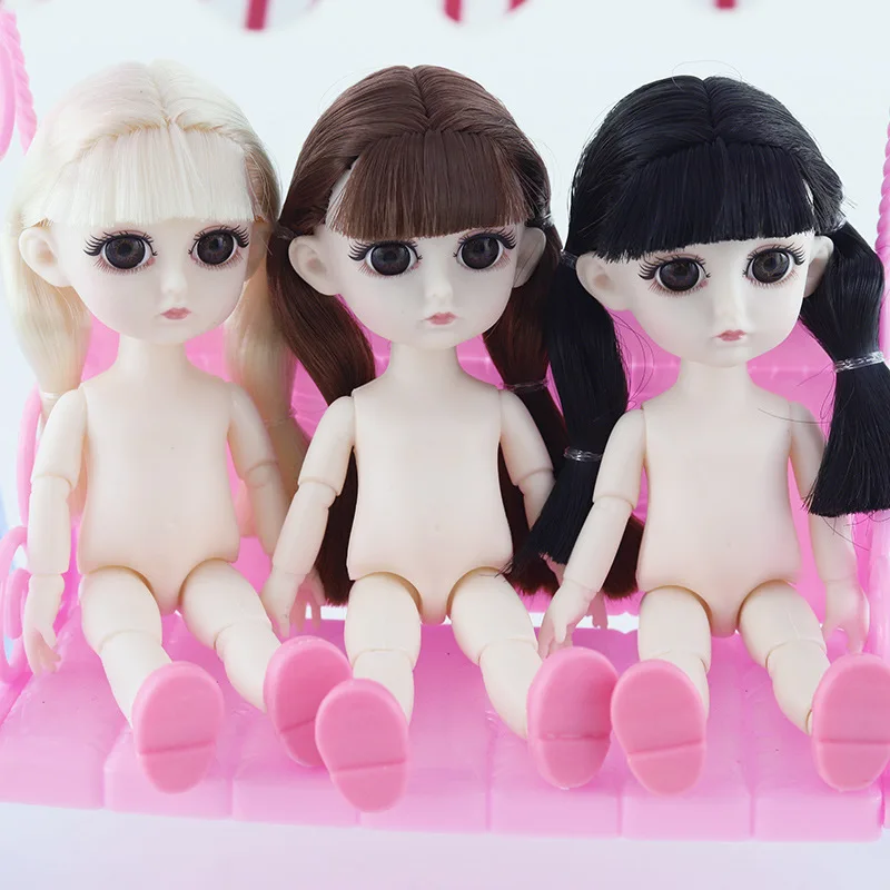 16 см маленькая милая принцесса куклы тело Обнаженная Мини 13 шарнир BJD кукла игрушка 3D Глаза милая красота для девочек