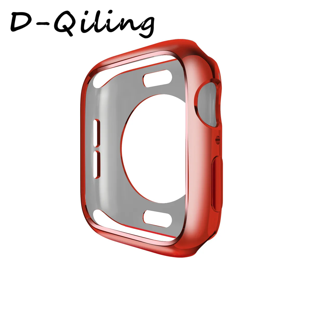 Red Бампер для apple watch series 3, 4, 2, 1, 5, Мягкий защитный чехол из ТПУ с покрытием, задняя рамка, защита 42 мм, 38 мм, 44 мм, 40 мм, Coque Capinha - Цвет: Red