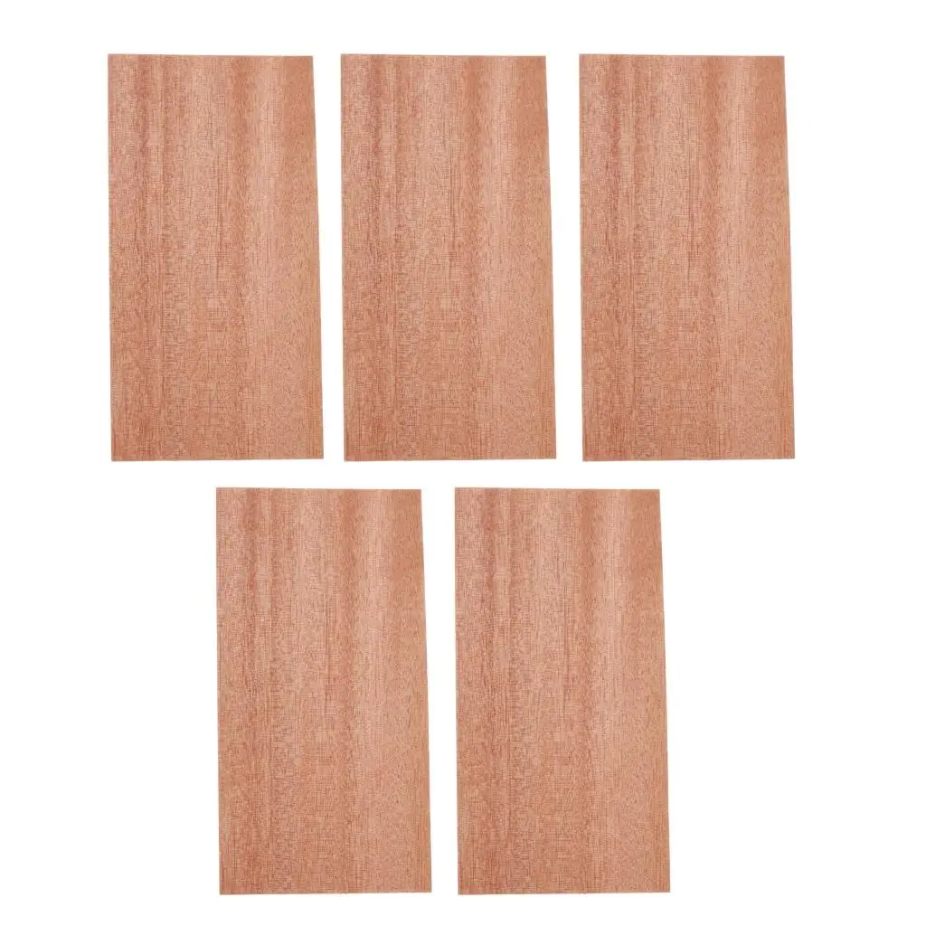 Set of 5pcs Guitar Wood Headplate Head Veneer Decor Guitar Shell Sheet Headplate Replacement Guitar Tool Parts Accs 