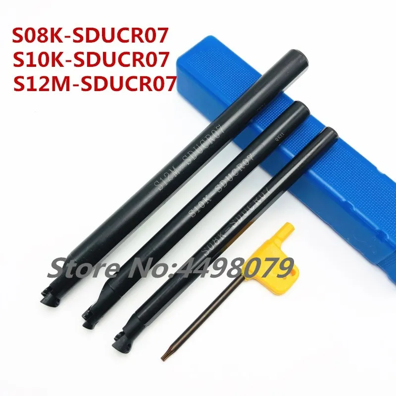3 шт. S12M-SDUCR07 S08K-SDUCR07 S10K-SDUCR07 95 градусов спираль держатель токарного инструмента сверлящей оправкой+ 10 шт. DCMT070204 режущие инструменты