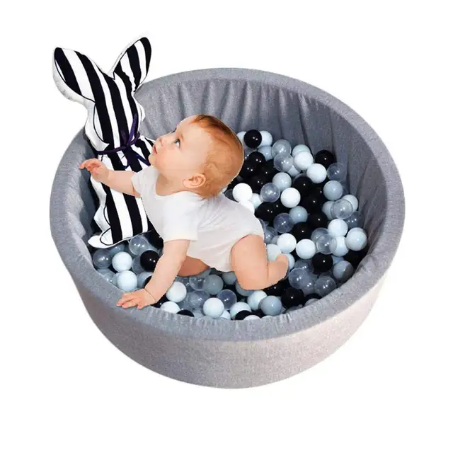 ALWAYSME Indoor Soft Comfortable Kids Play Ball Pool Quality Sponge Ocean Ball Pool Deluxe Baby Round Ball Pit Ideal Gift Play 6